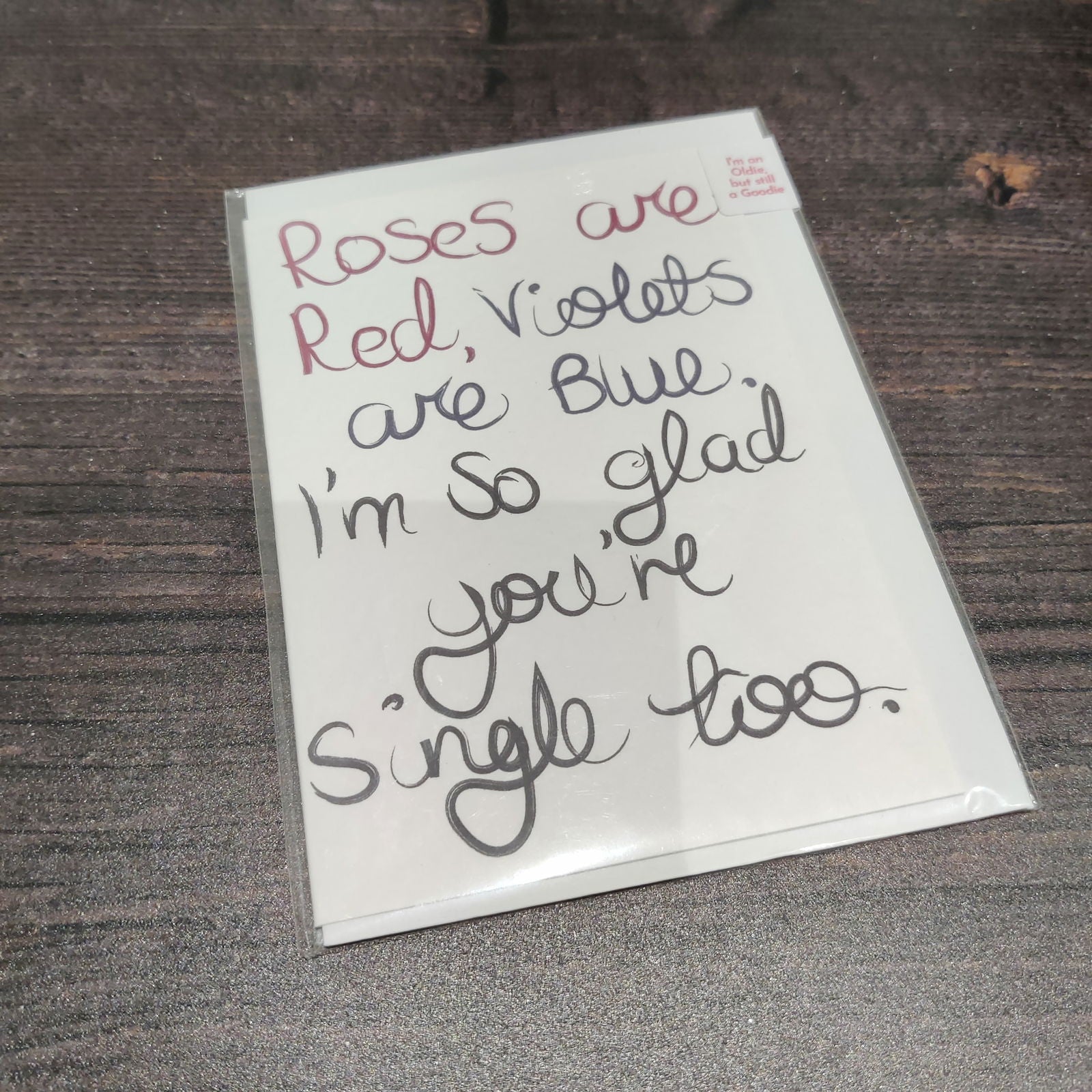 OLD Roses are Red...Im so glad your single too - Fay Dixon Design