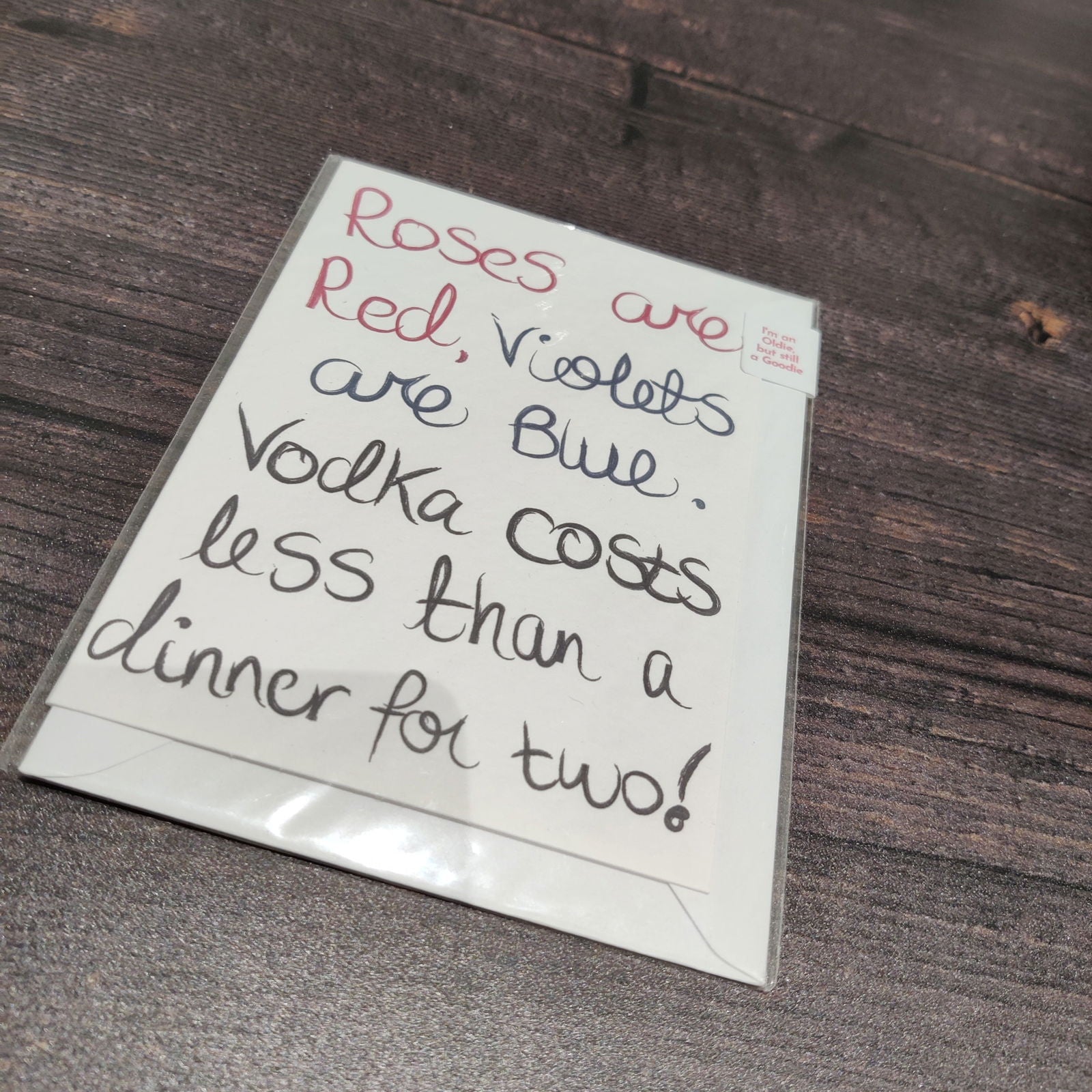 OLD Roses are Red...Vodka costs less than a dinner for two - Fay Dixon Design