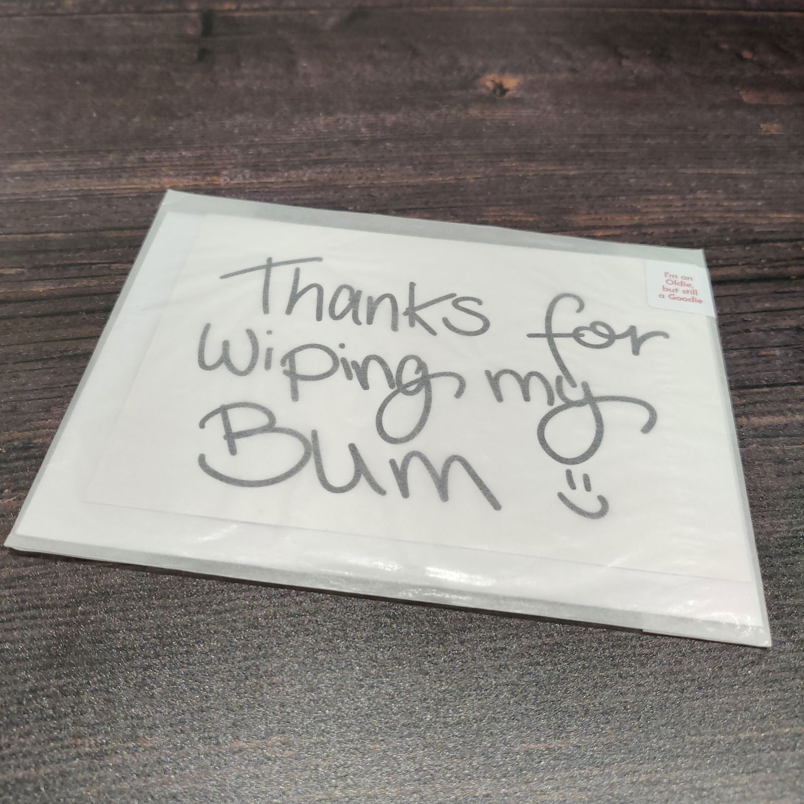 OLD Thanks For Wiping My Bum - Fay Dixon Design