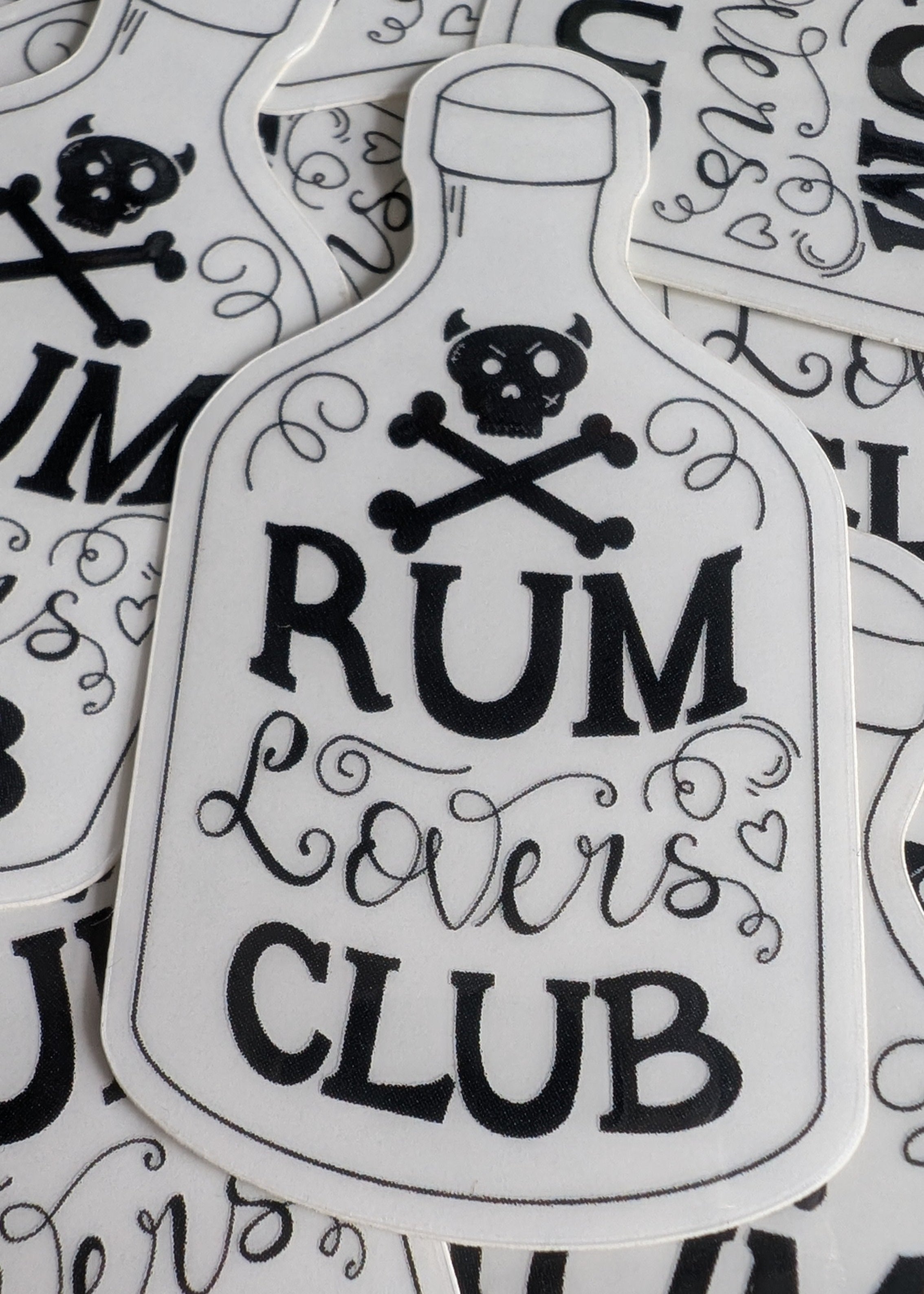 Rum Lovers Club Transparent mini vinyl sticker