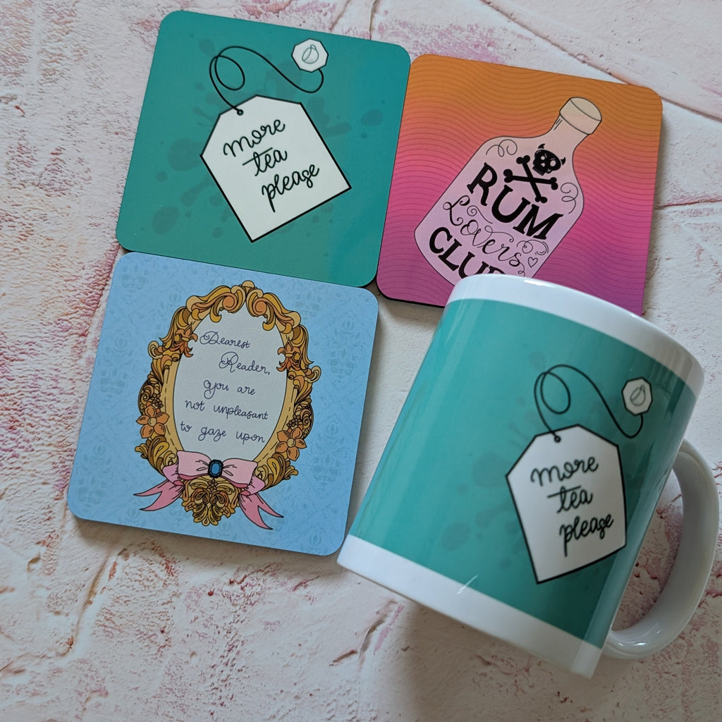 More Tea Please Square Coaster