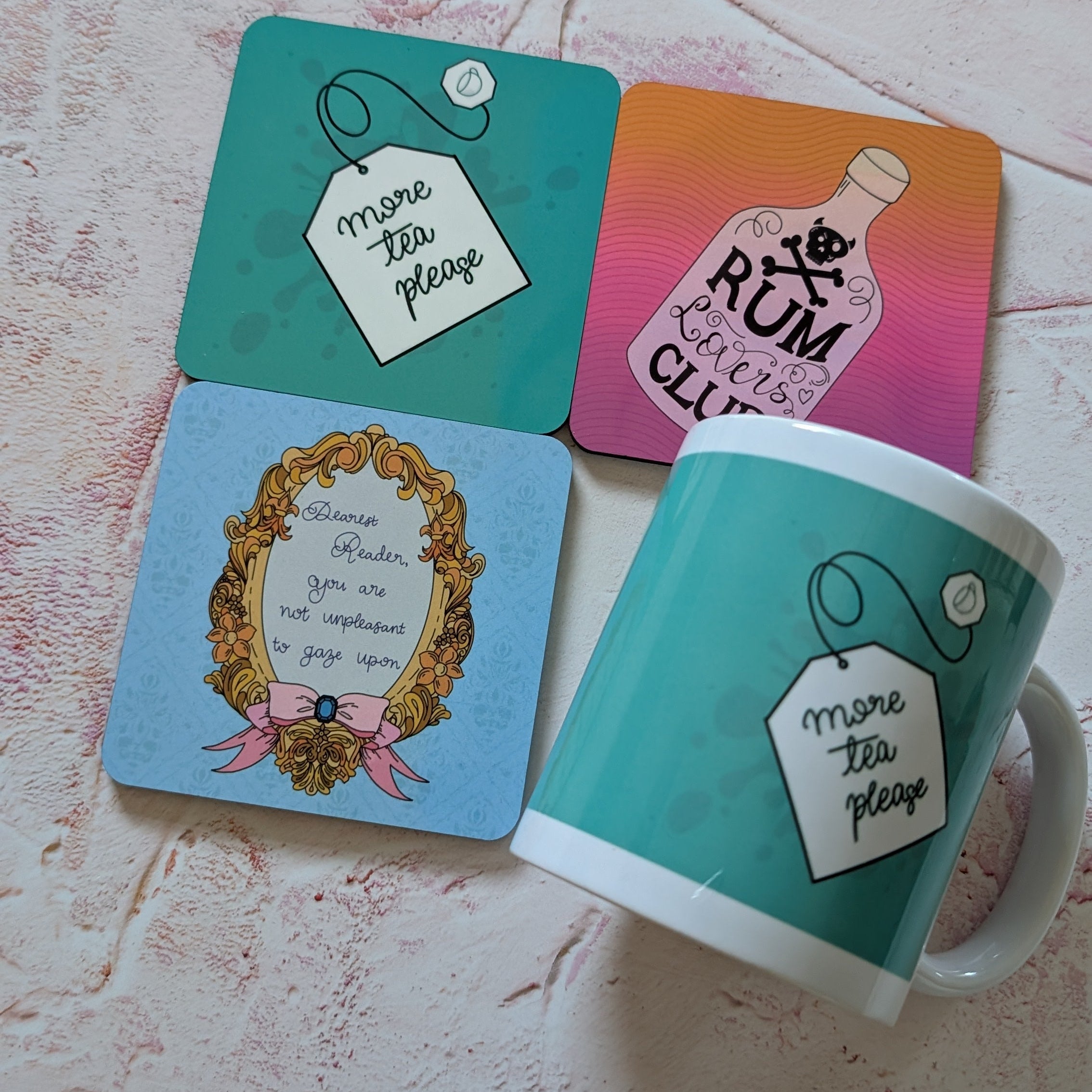 More Tea Please Square Coaster