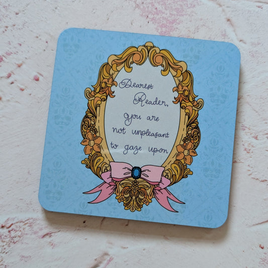Dearest Reader Square Coaster