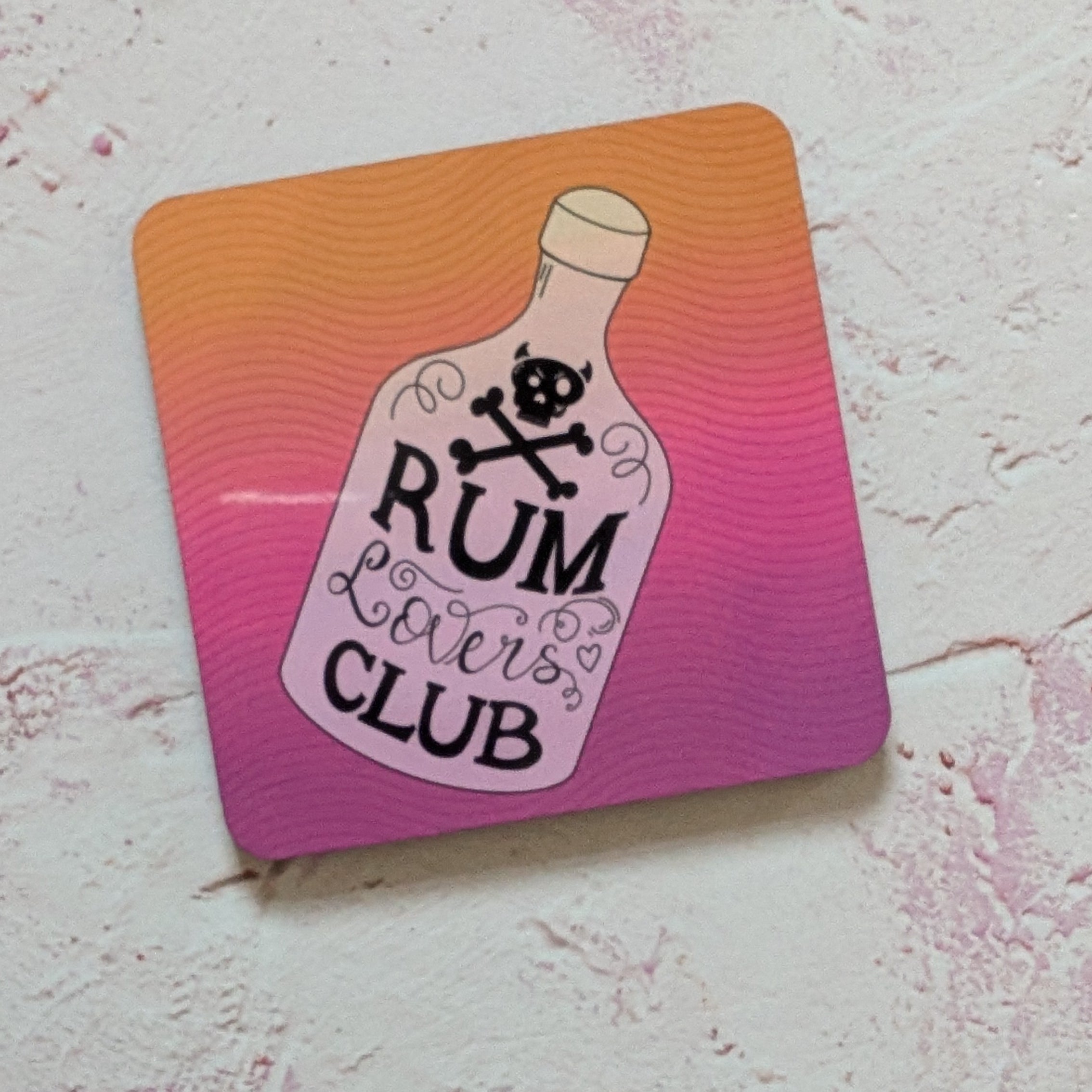 Rum Lovers Club Square Coaster