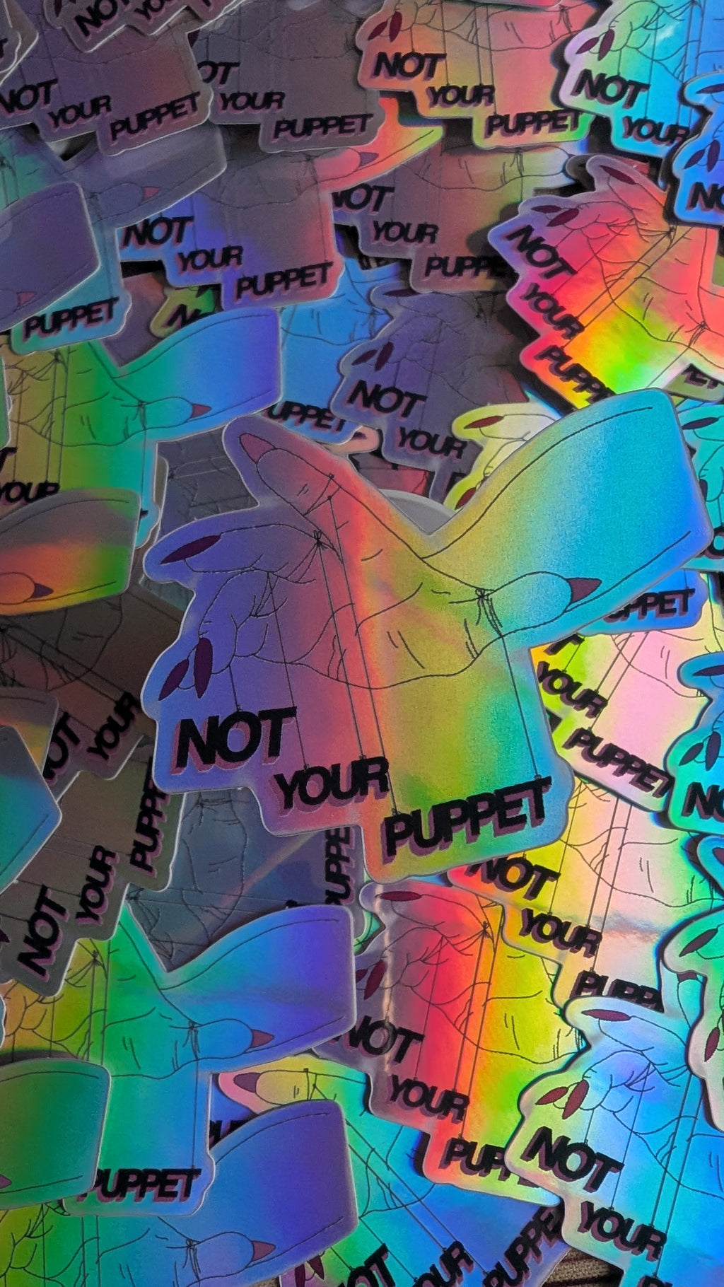 Not Your Puppet Vinyl Sticker