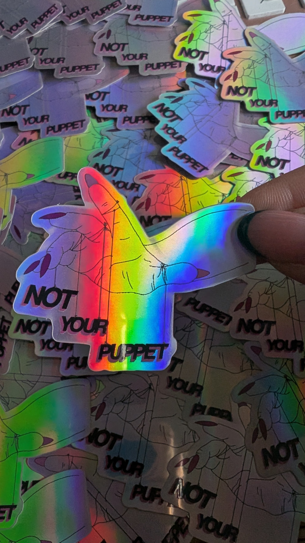 Not Your Puppet Vinyl Sticker