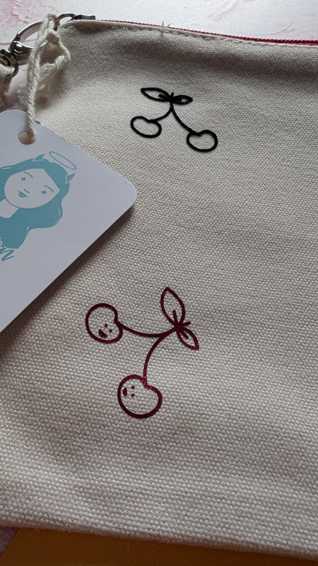 Cherry Wristlet Pouch