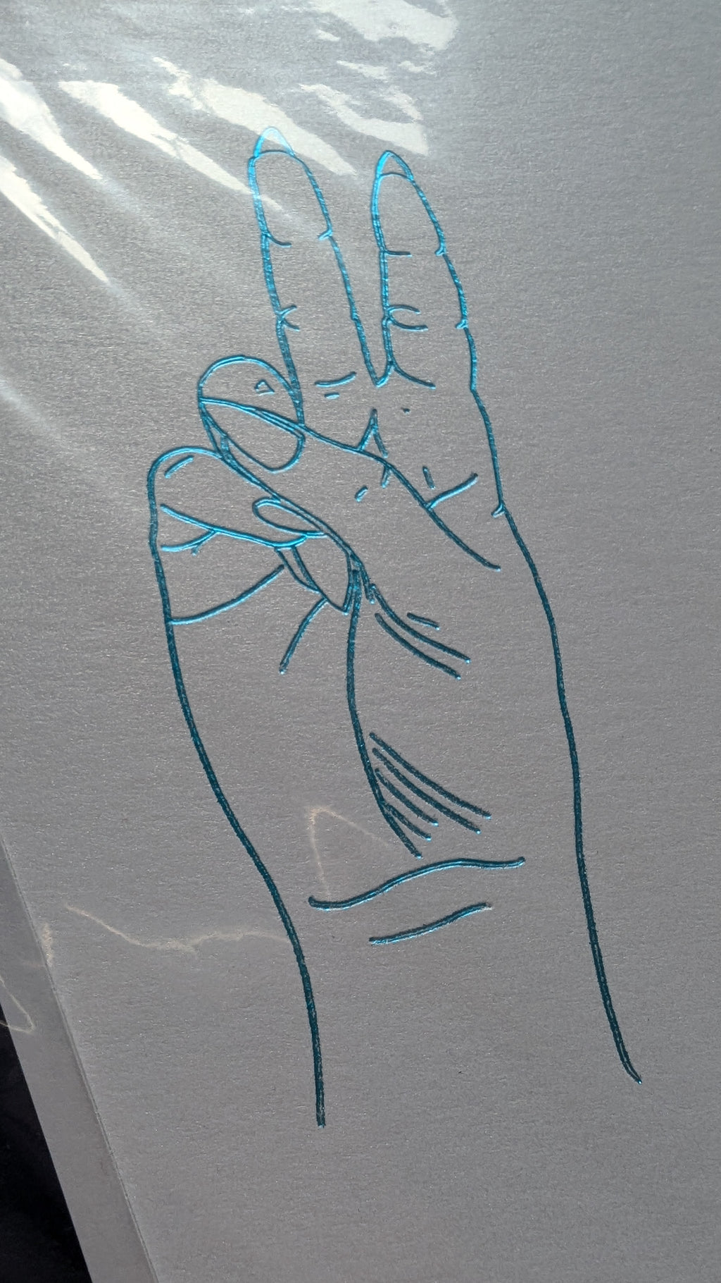 Peace Sign Foiled Print