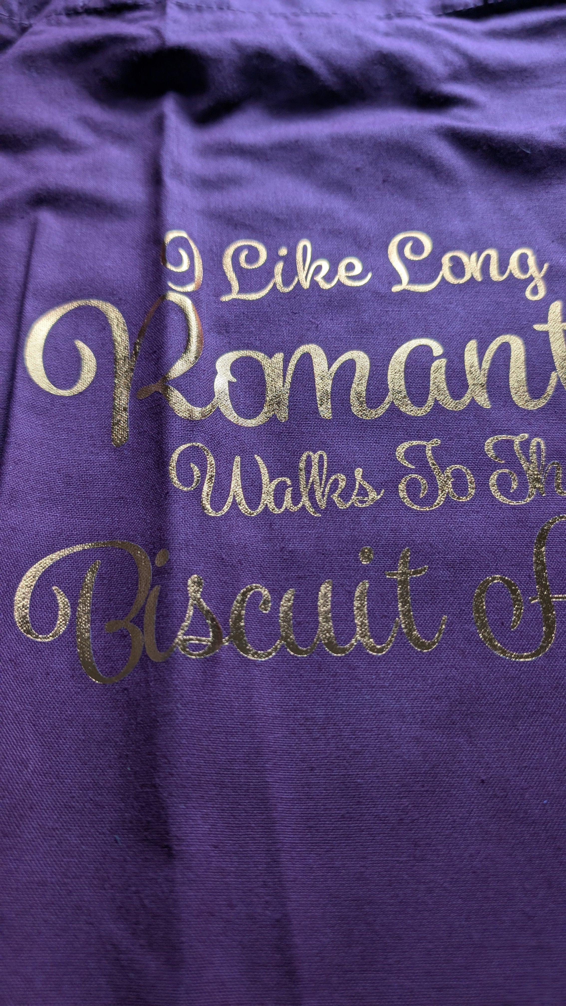 I like Long Romantic walks to the Biscuit Aisle Tote Bag