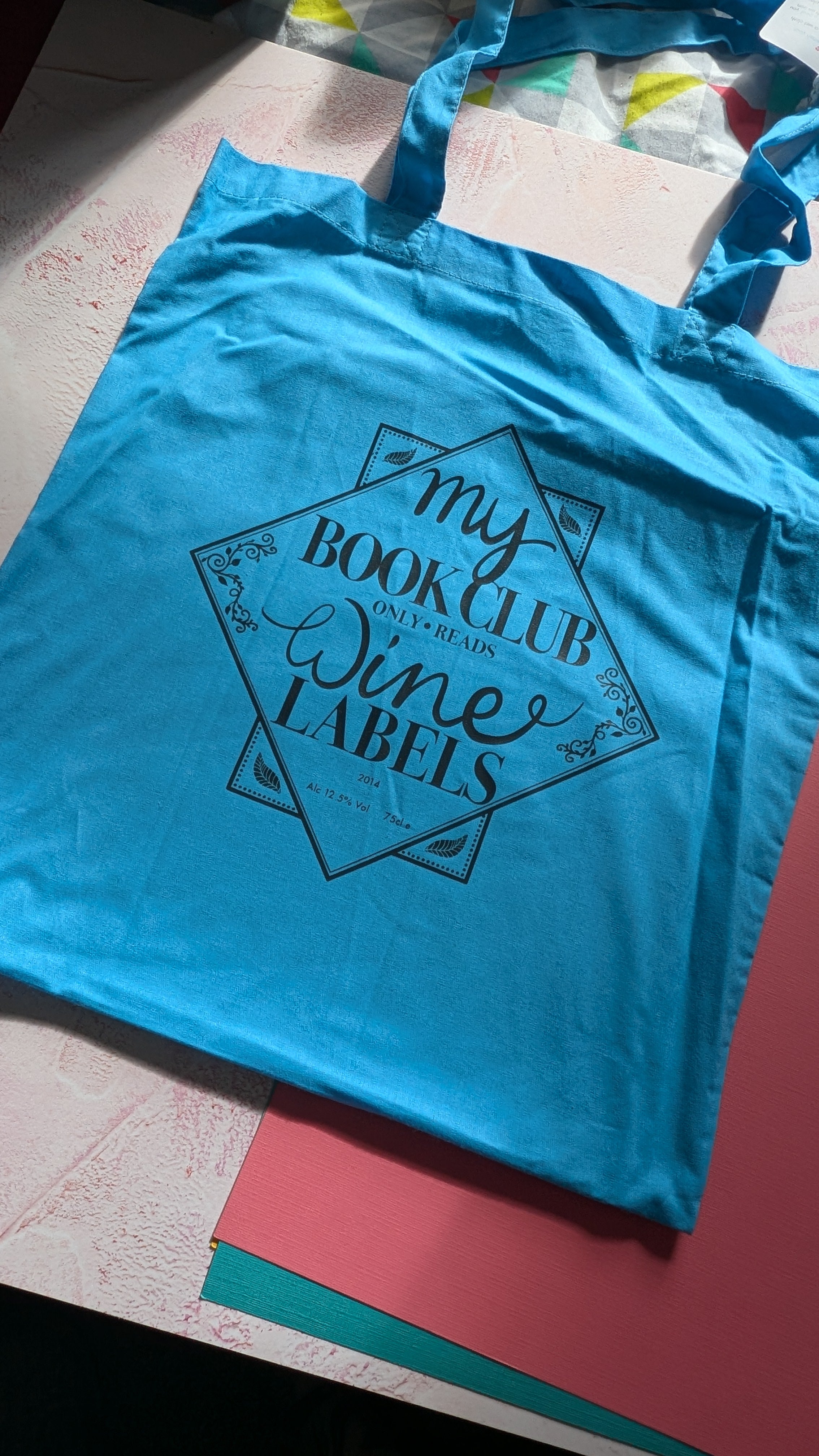 My Book Club only Read Wine Labels Tote Bag