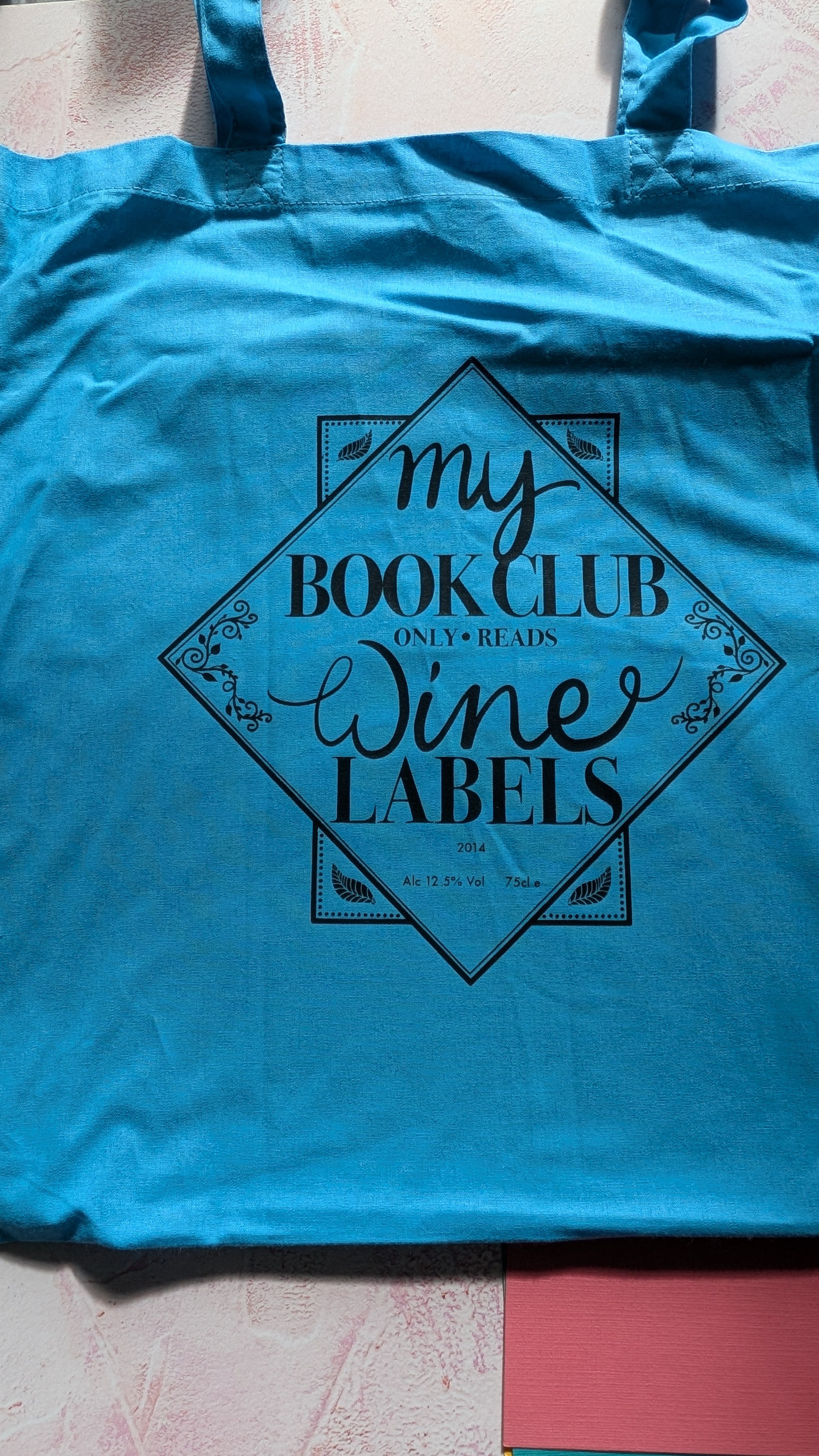 My Book Club only Read Wine Labels Tote Bag