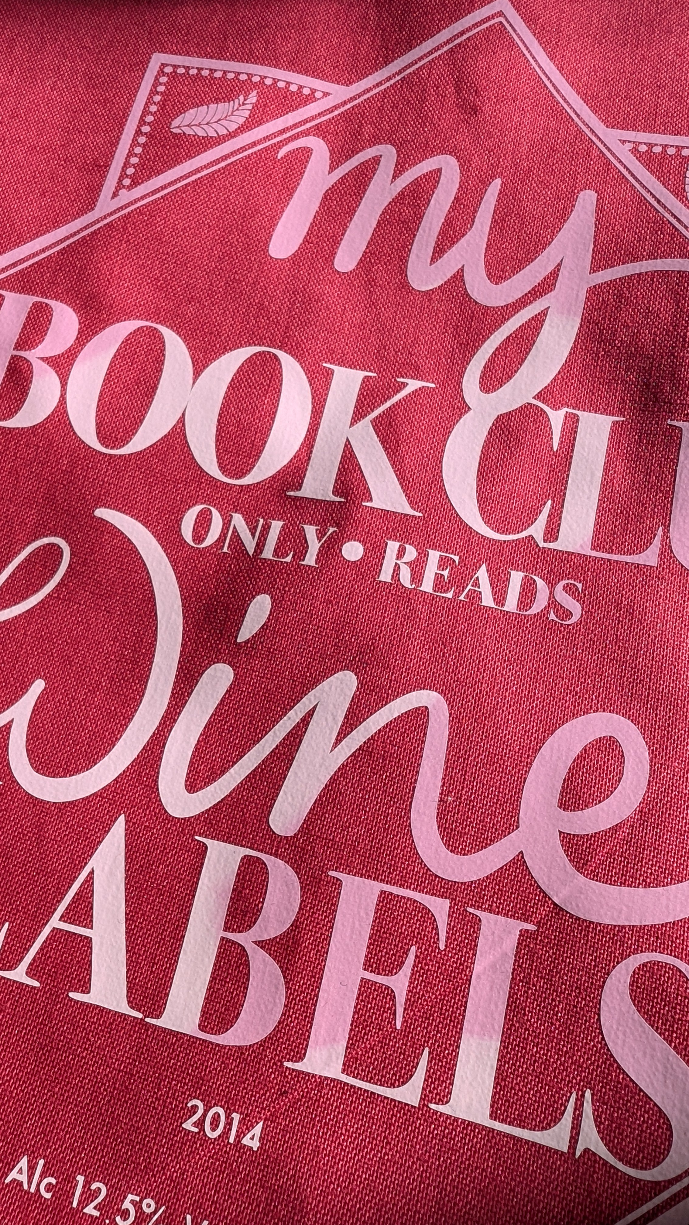 My Book Club only Read Wine Labels Tote Bag
