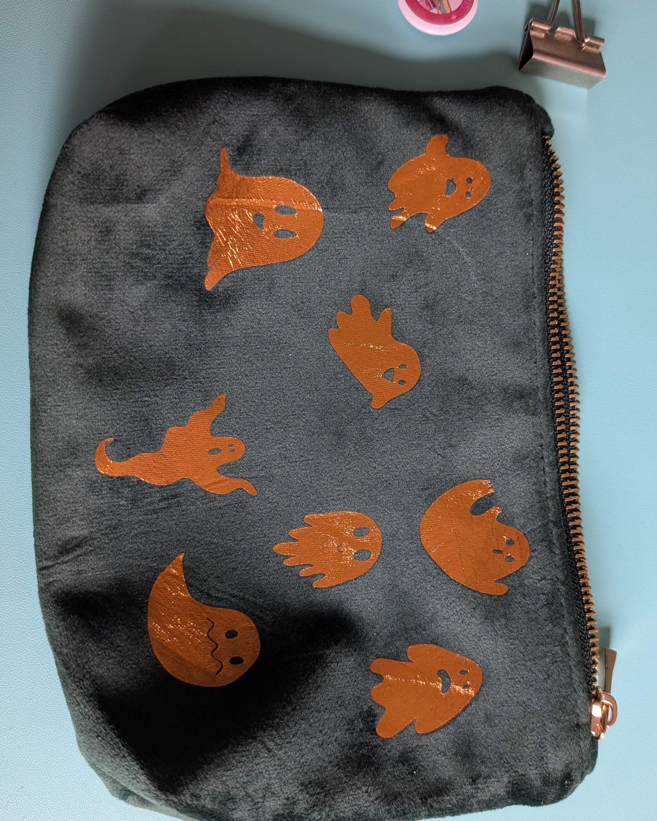 Copper Ghost & Dark Emerald Bag