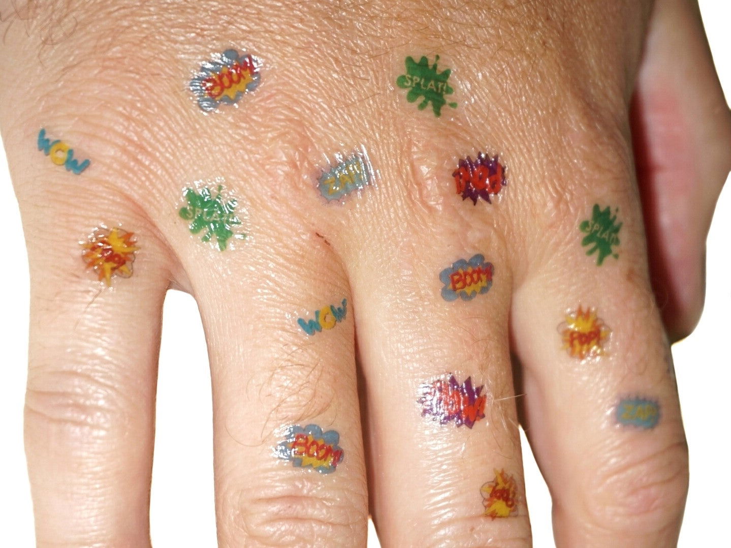 Pop Art Explosion Nail Tattoos - Fay Dixon Design