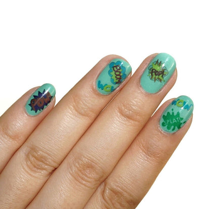 Pop Art Explosion Nail Tattoos - Fay Dixon Design