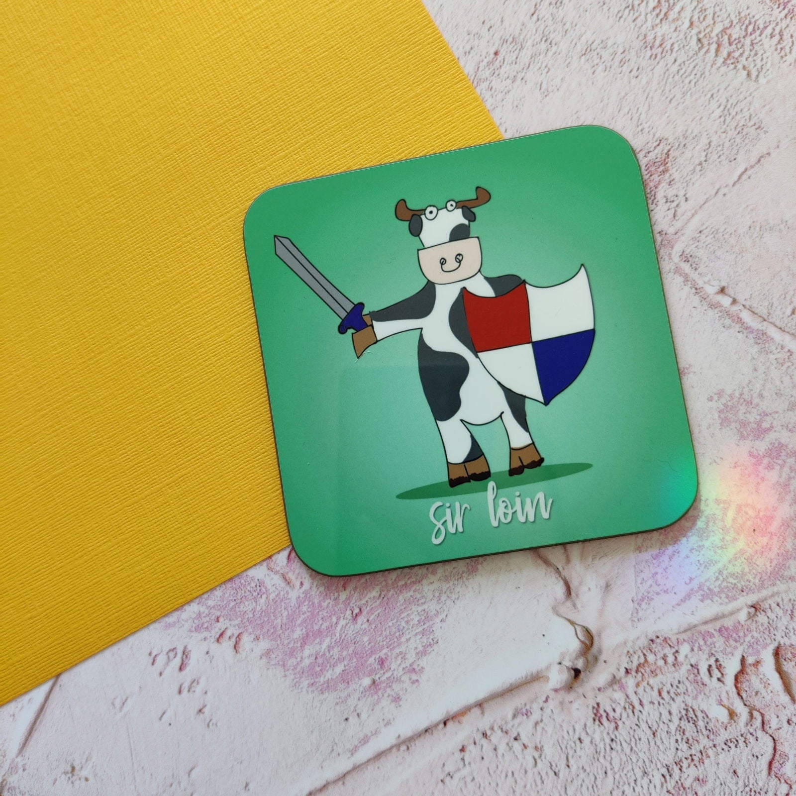 Sir Loin Illustrated Coaster - Fay Dixon Design