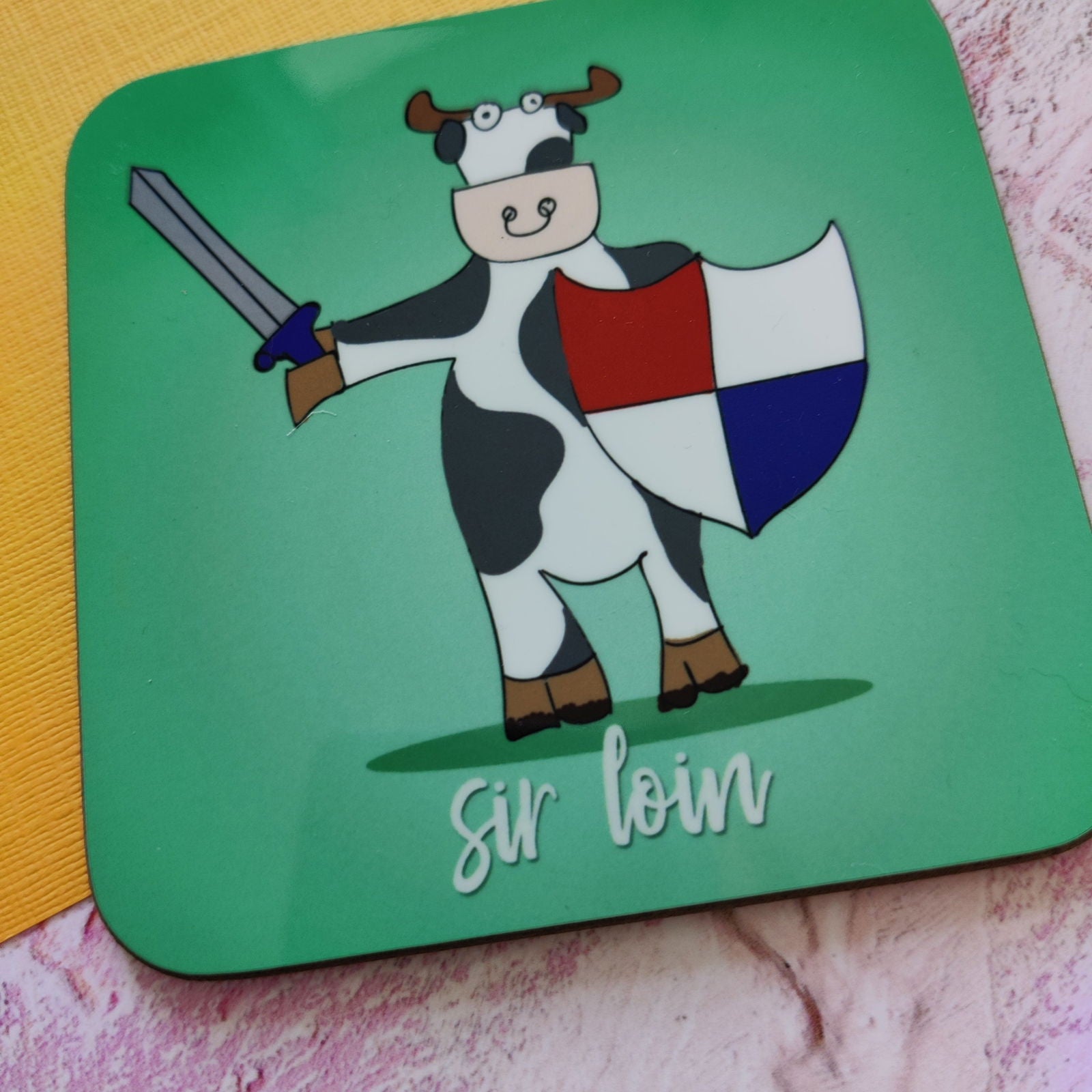 Sir Loin Illustrated Coaster - Fay Dixon Design