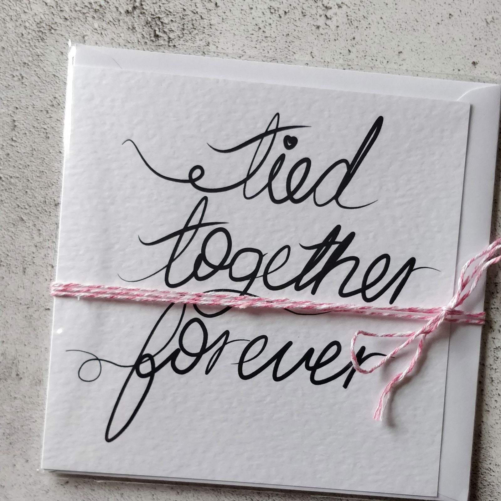 Tied Together Forever Printed Greeting Card - Fay Dixon Design