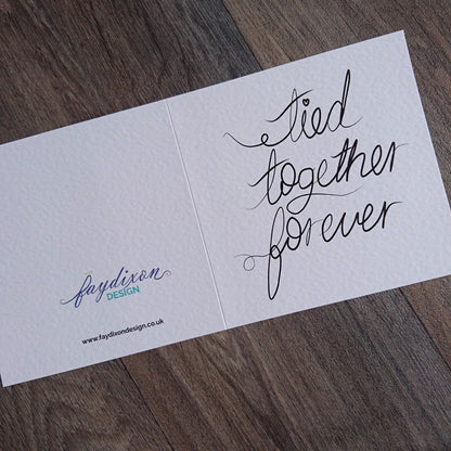 Tied Together Forever Printed Greeting Card - Fay Dixon Design