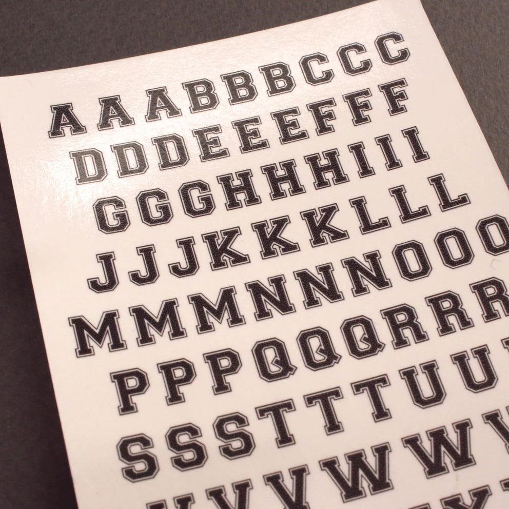 Varsity Style Font Waterslide Nail Decals - Fay Dixon Design