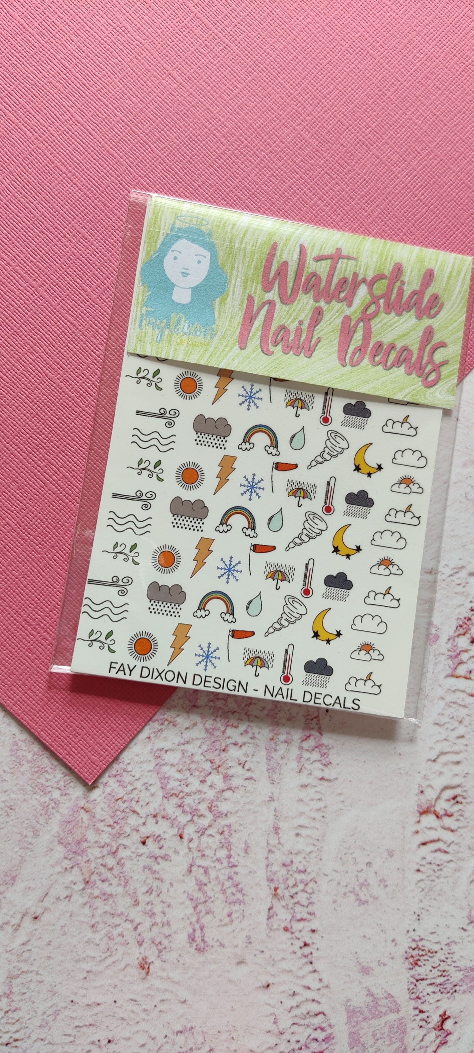 Weather Icons Waterslide Nail Decals - Fay Dixon Design