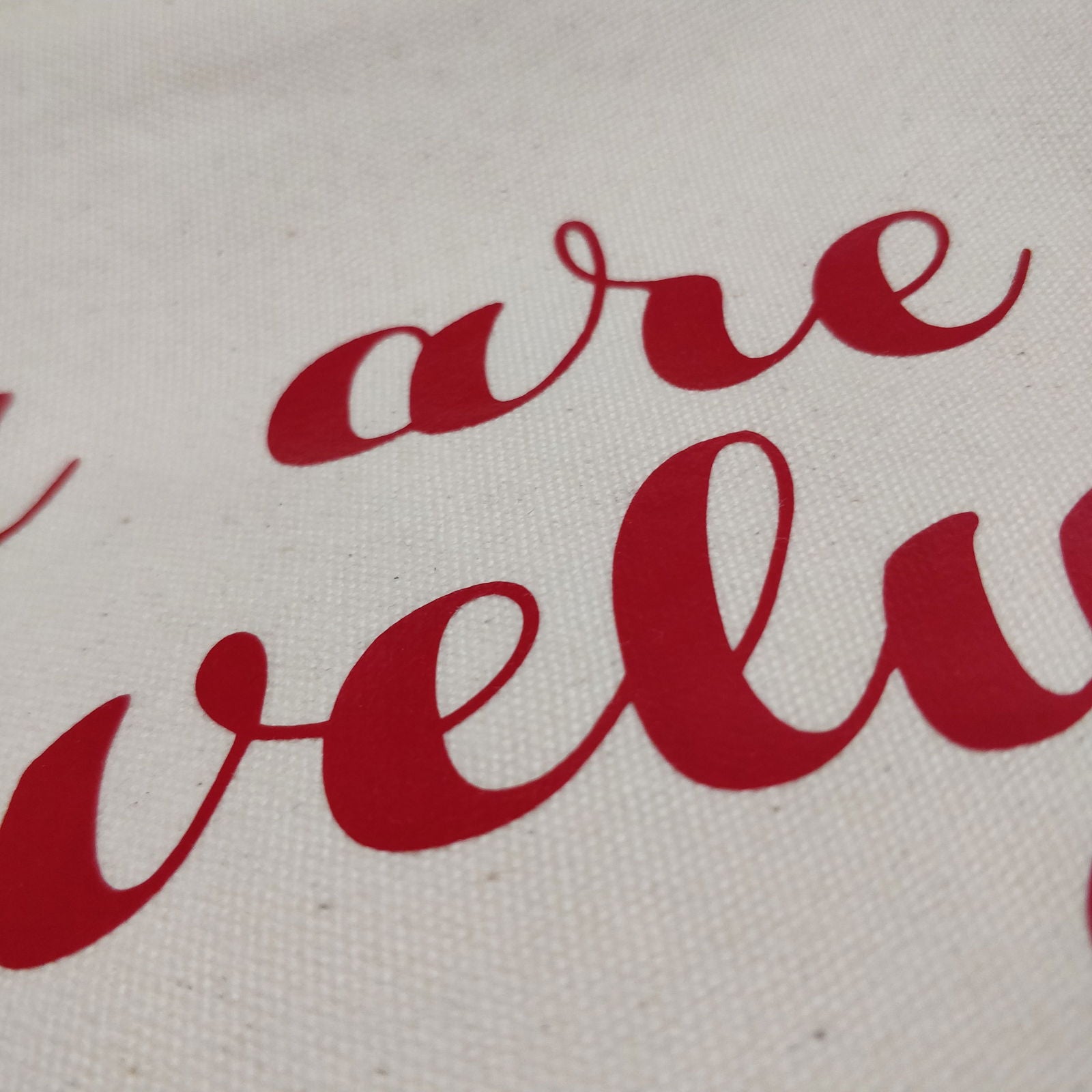 You are Lovely Cotton Pouch with Wrist Strap - Fay Dixon Design