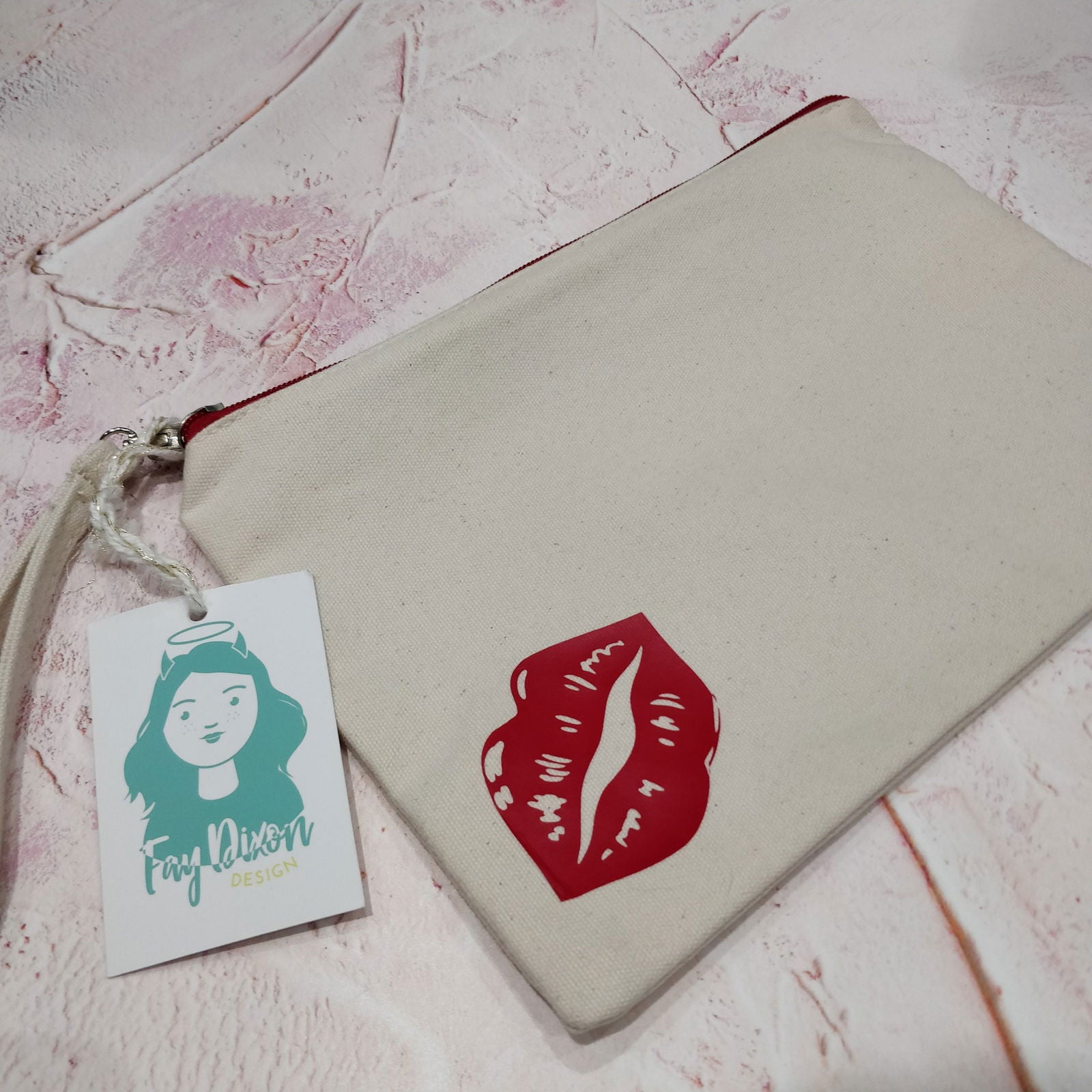 You are Lovely Cotton Pouch with Wrist Strap - Fay Dixon Design