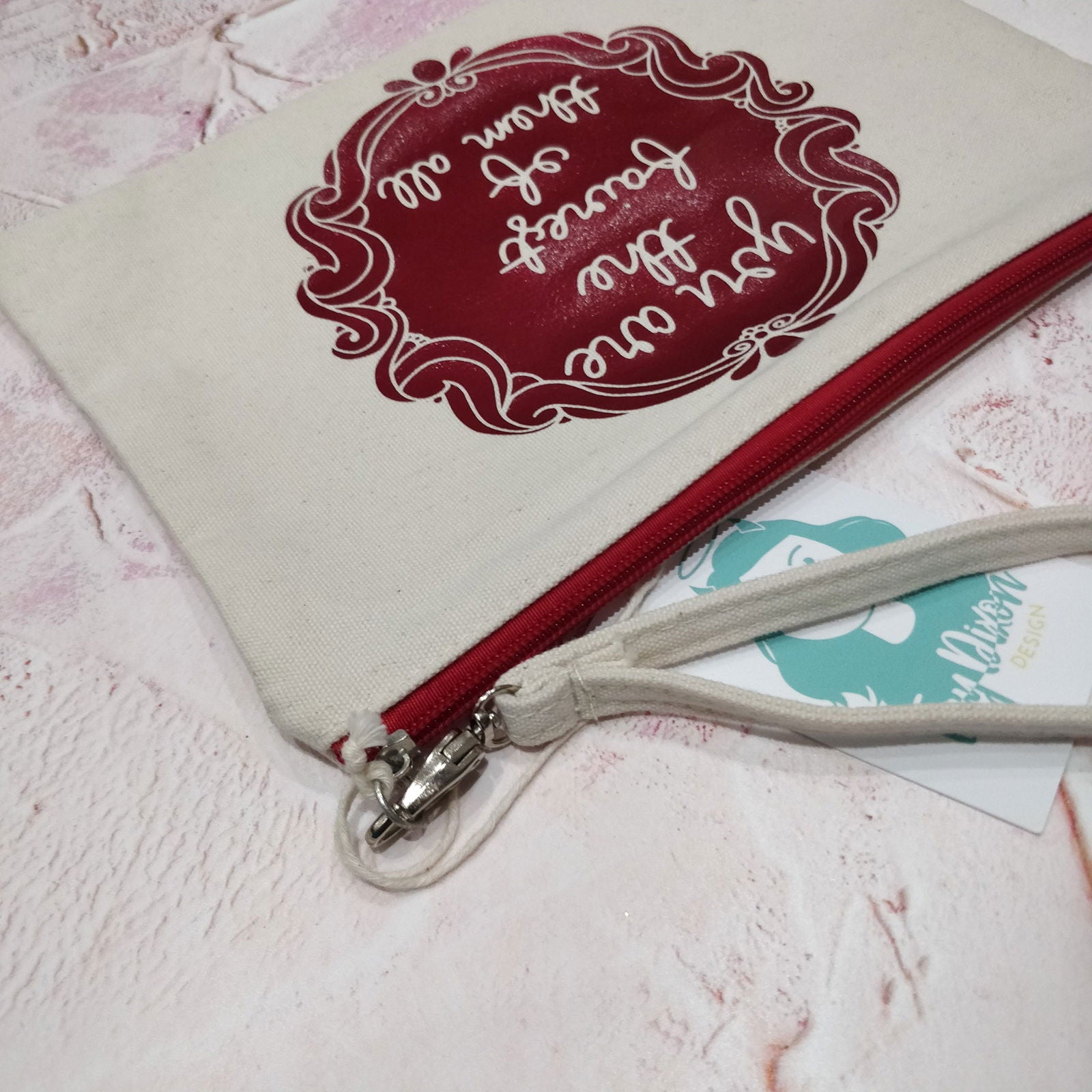 You are the fairest of them all Cotton Pouch with Wrist Strap - Fay Dixon Design