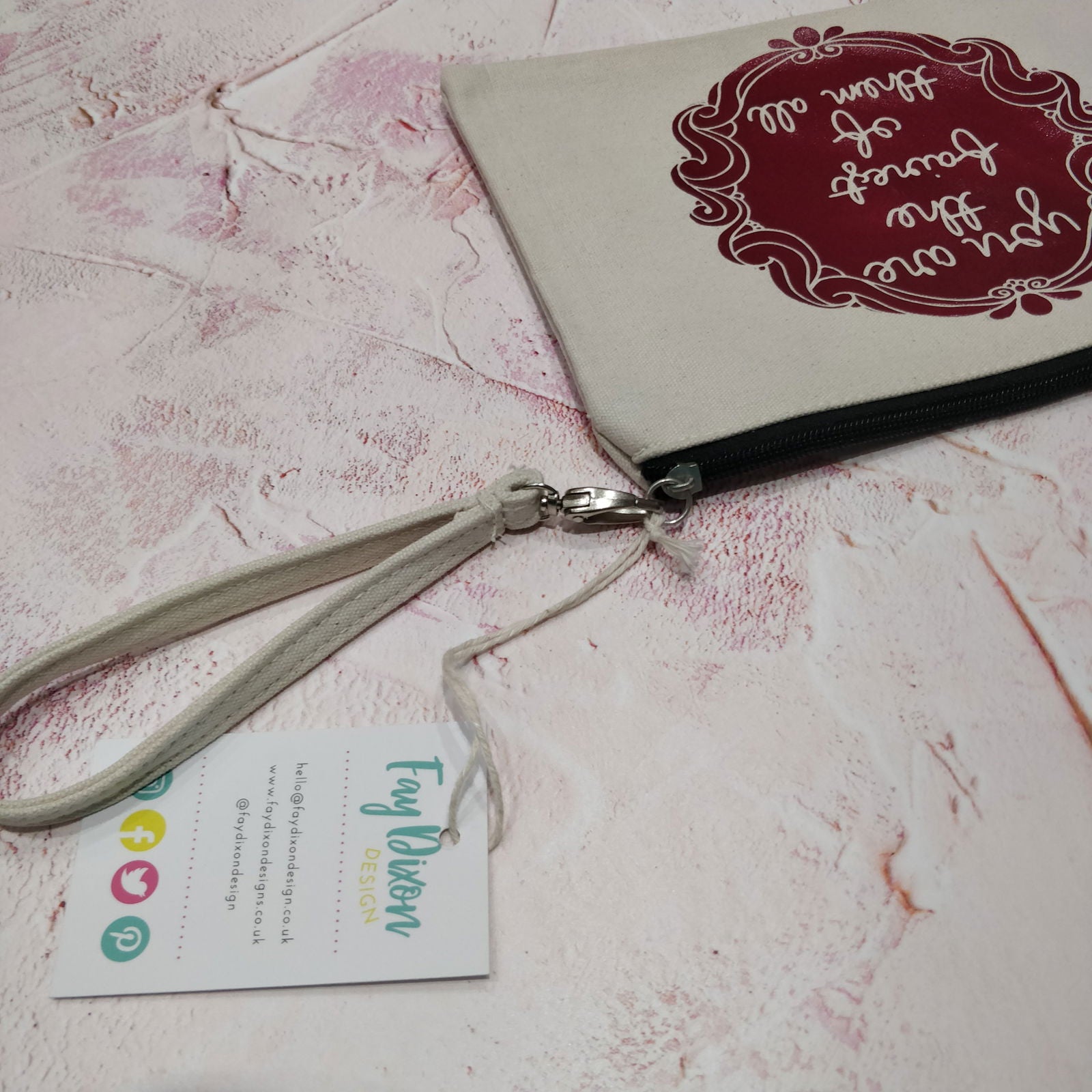 You are the fairest of them all Cotton Pouch with Wrist Strap - Fay Dixon Design