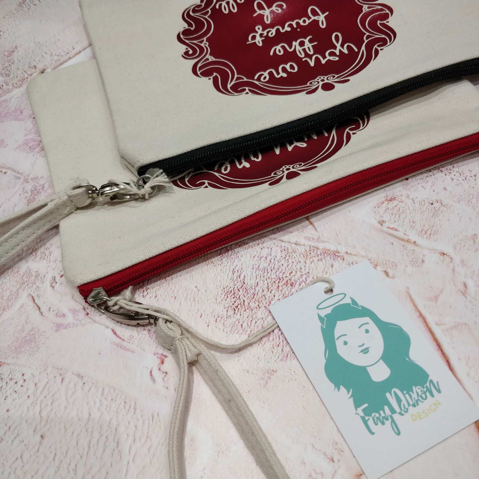 You are the fairest of them all Cotton Pouch with Wrist Strap - Fay Dixon Design