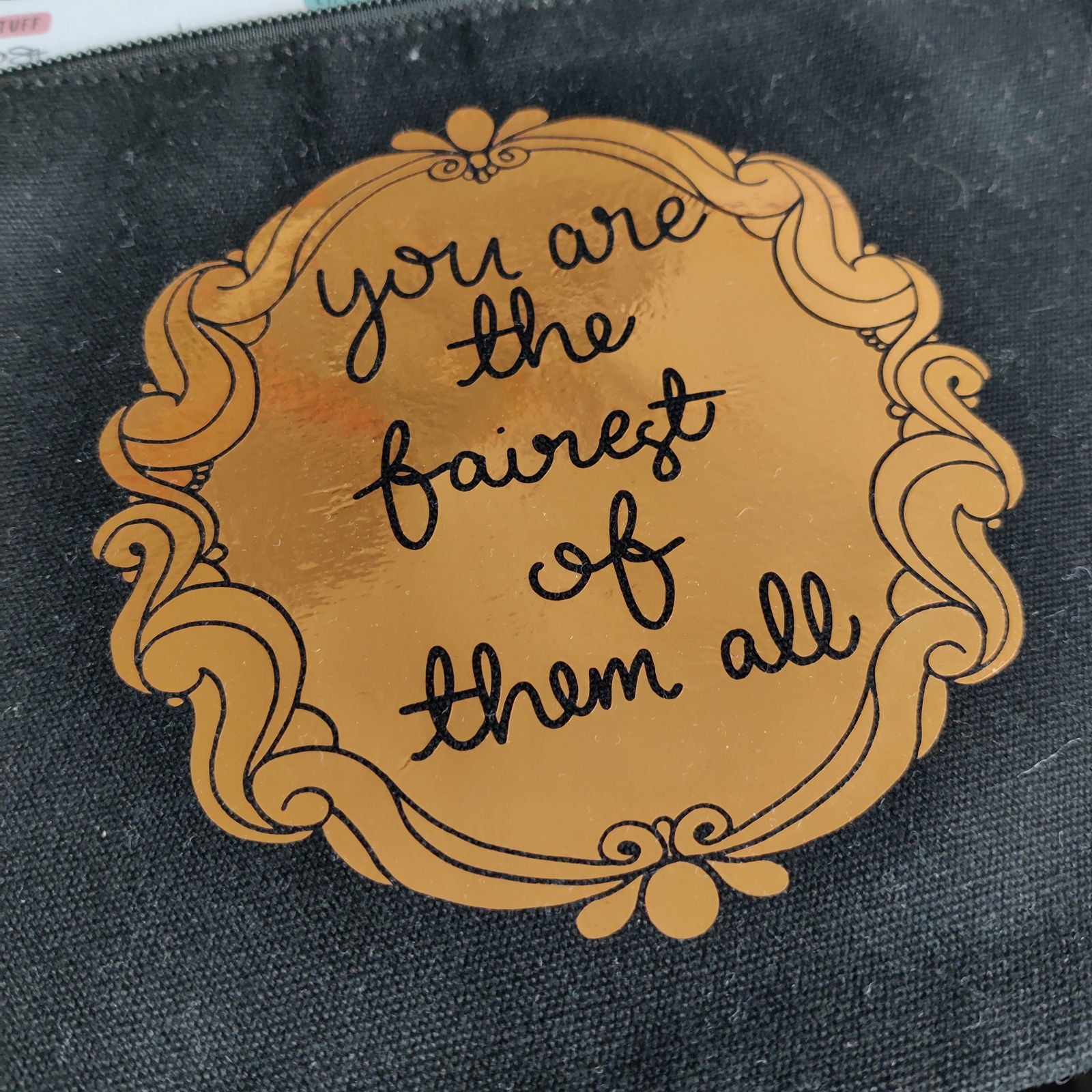 You are the fairest of them all Cotton Pouch with Wrist Strap - Fay Dixon Design