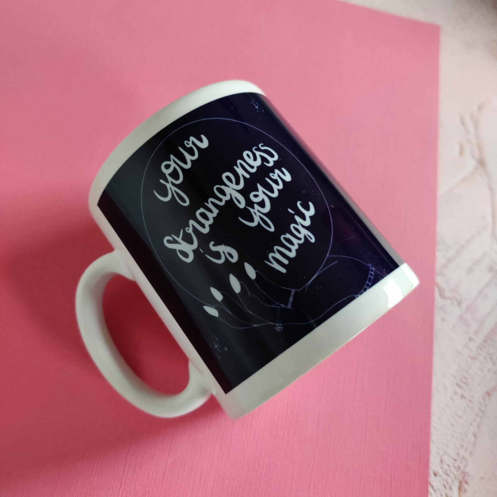 Your Strangeness is your Magic Labels Mug - Fay Dixon Design