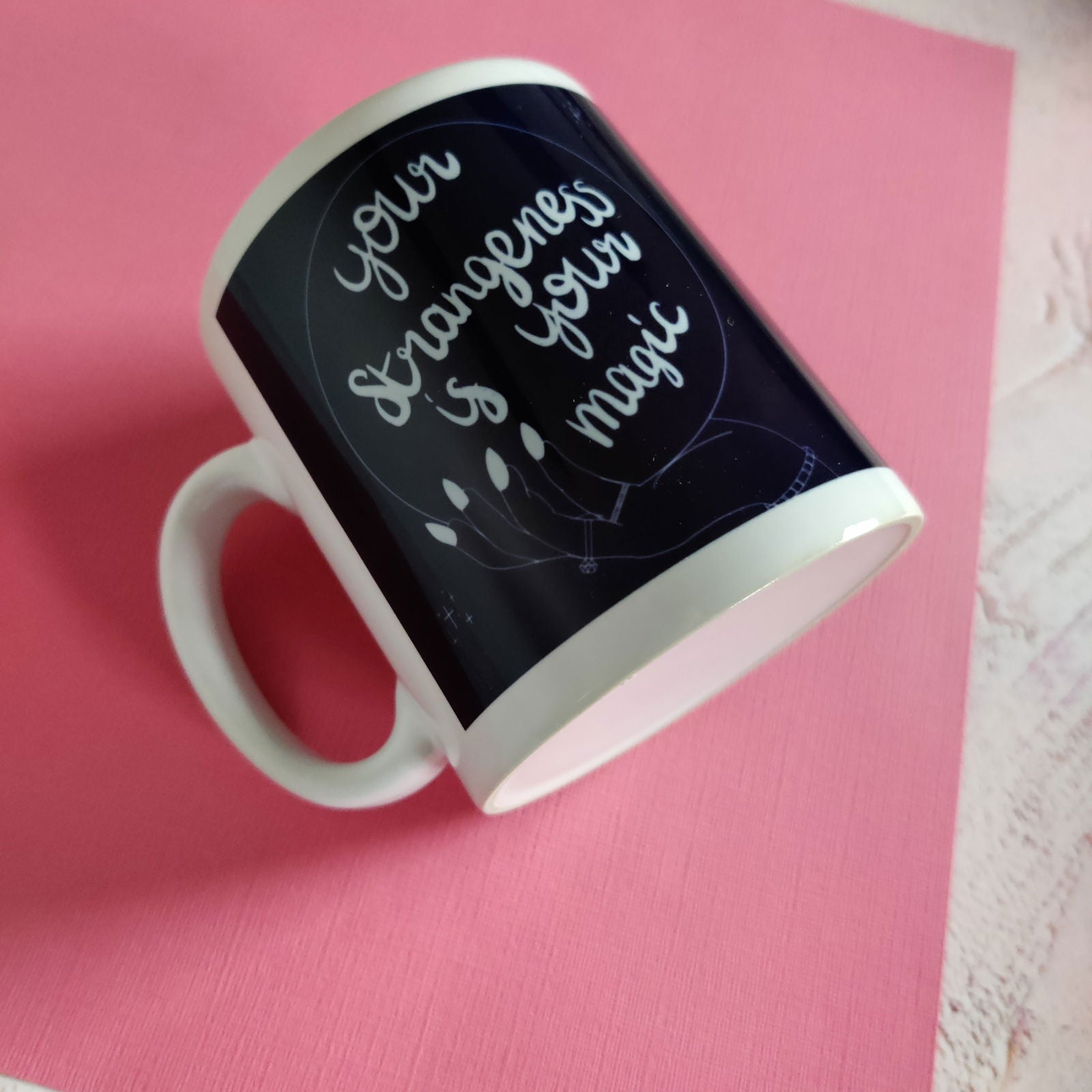 Your Strangeness is your Magic Labels Mug - Fay Dixon Design