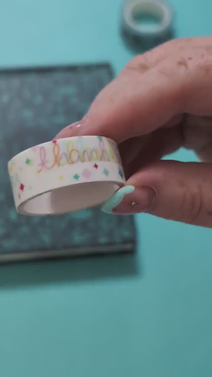 Multi-coloured Thank You Washi Tape