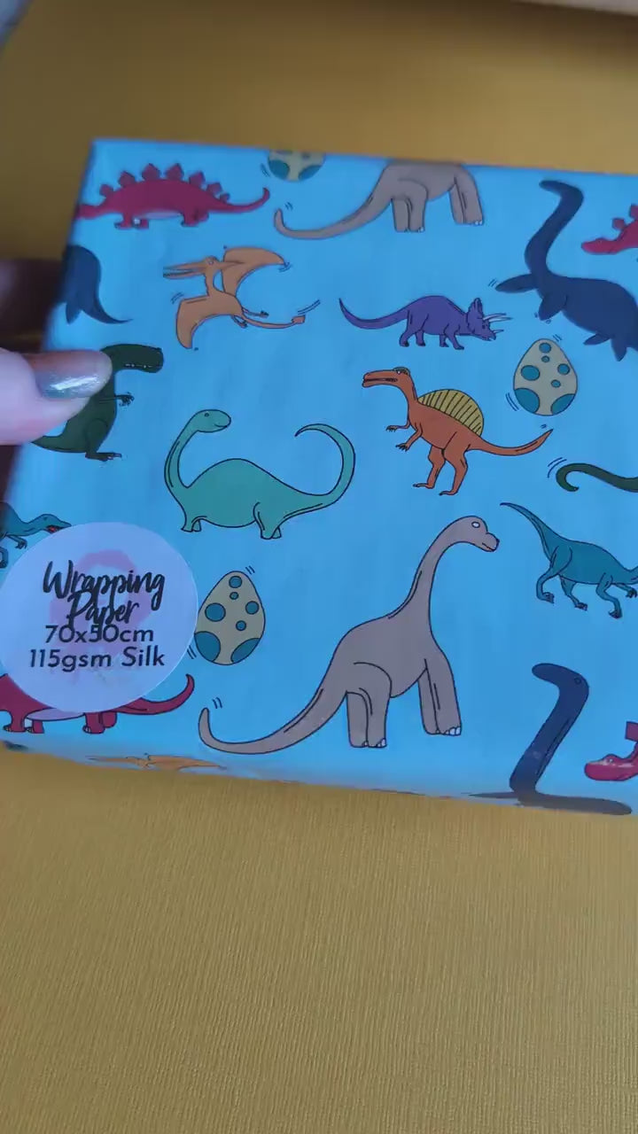 Cute Dinosaur Wrapping Paper