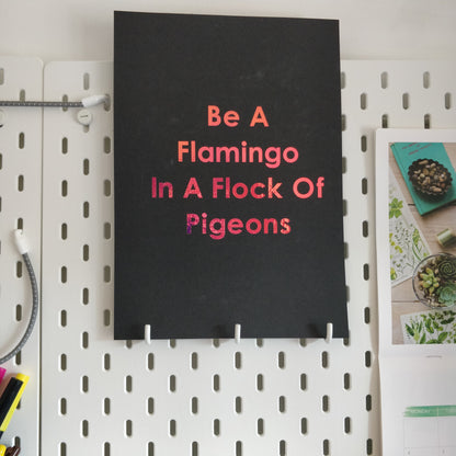 Be a flamingo - A4 holographic Print - fay-dixon-design