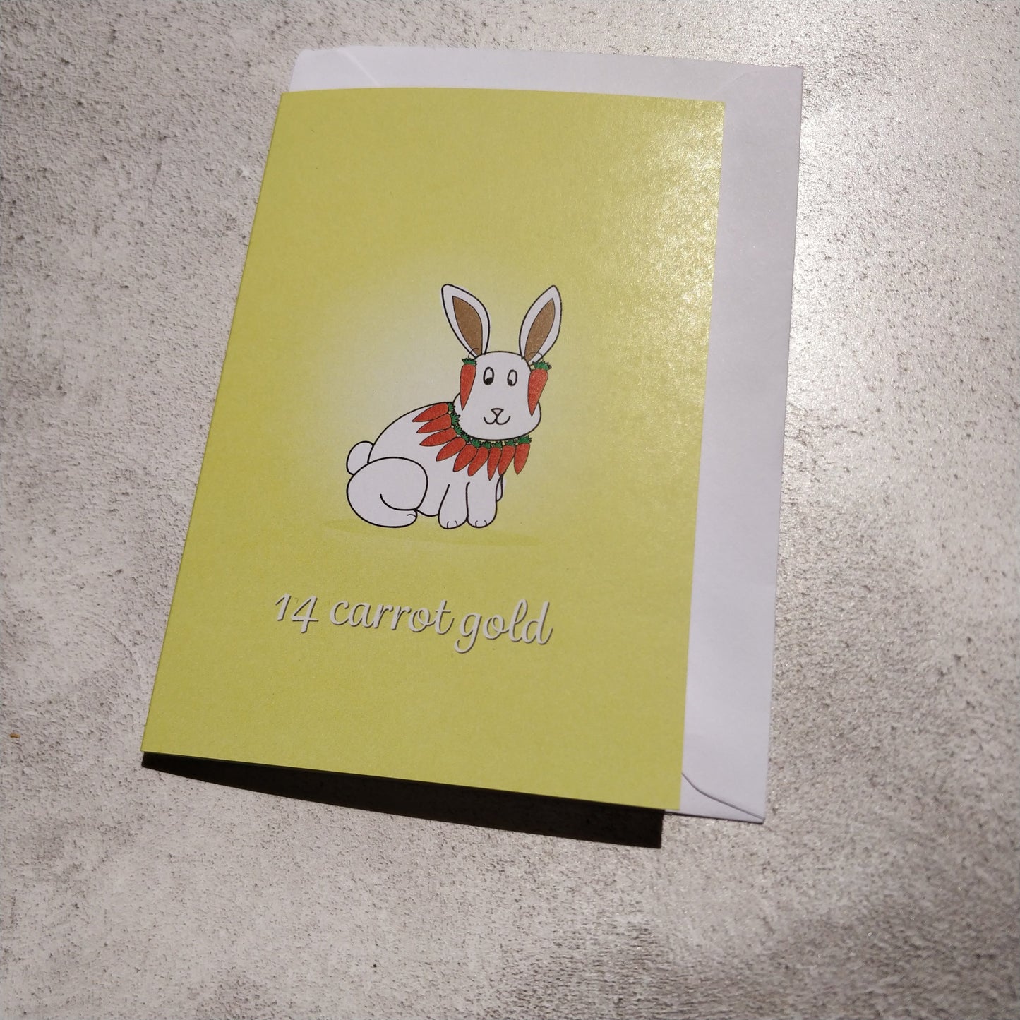 14 Carrot Gold Greeting Card - fay-dixon-design