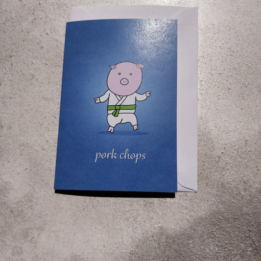 Pork Chops Greeting Card - fay-dixon-design