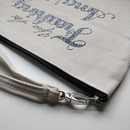 You Are Freaking Amazing Cotton Pouch with Wrist Strap - fay-dixon-design