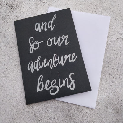 And so our adventure begins Glitter Greeting Card - fay-dixon-design
