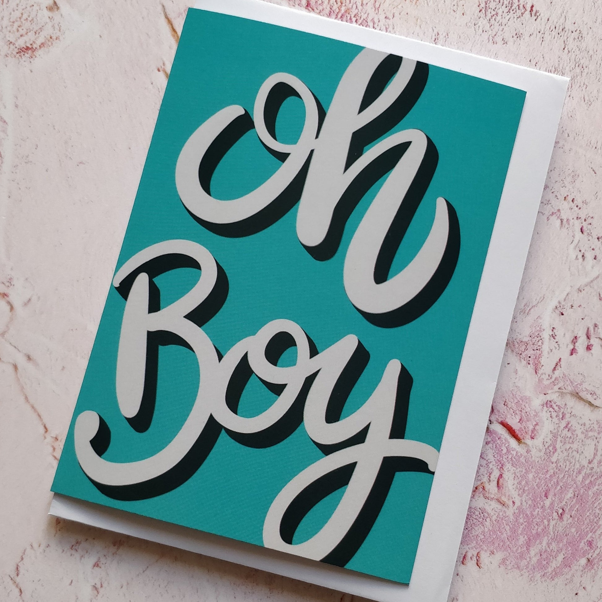 Oh Boy Greeting Card - Fay Dixon Design