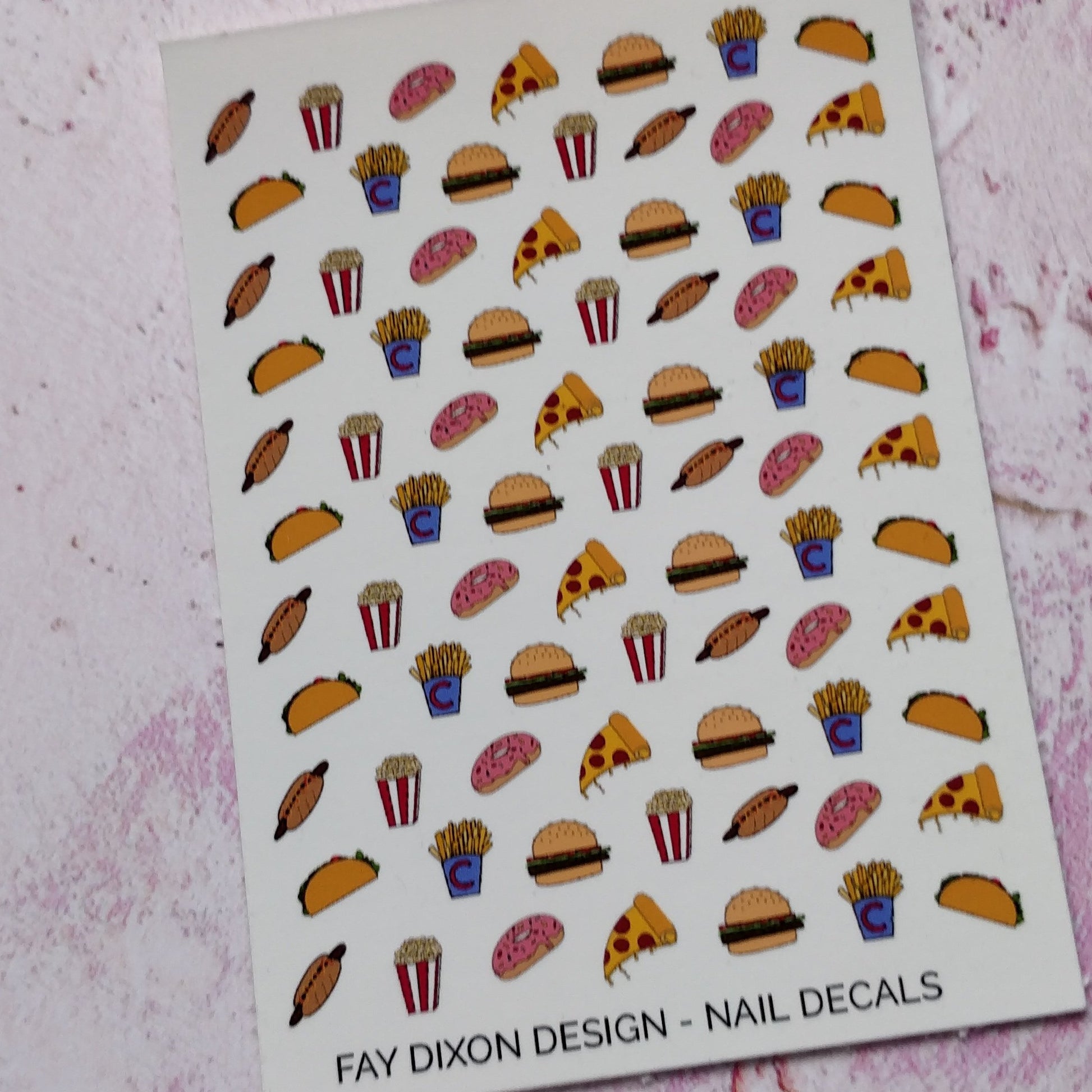 Fast Food Waterslide Nail Decals - Fay Dixon Design