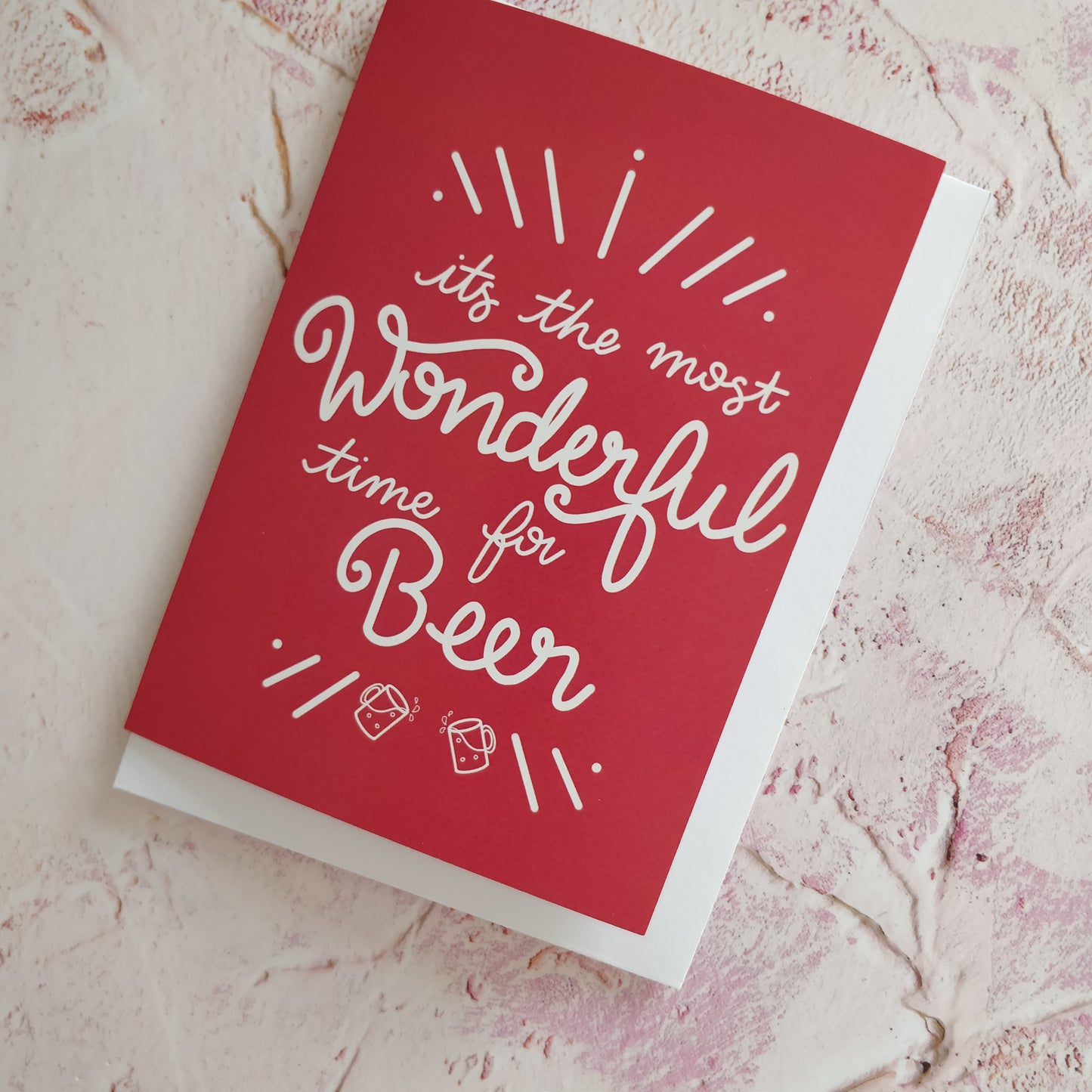 It's the most wonderful time for Beer Christmas Greeting Card - Fay Dixon Design