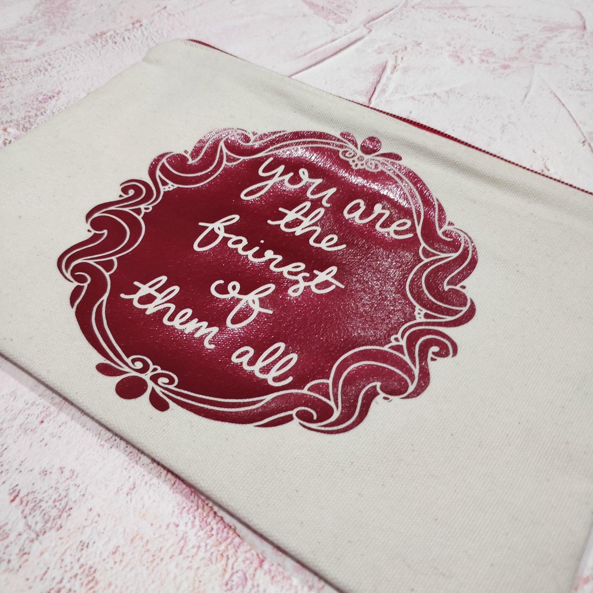 You are the fairest of them all Cotton Pouch with Wrist Strap - Fay Dixon Design