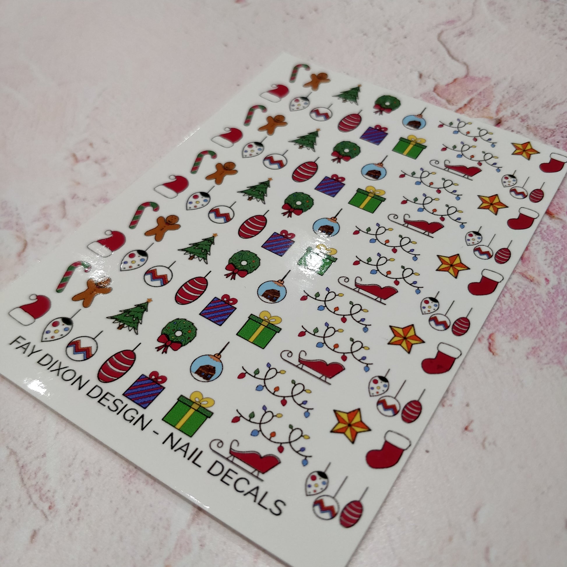 Christmas Waterslide Nail Decals - Fay Dixon Design
