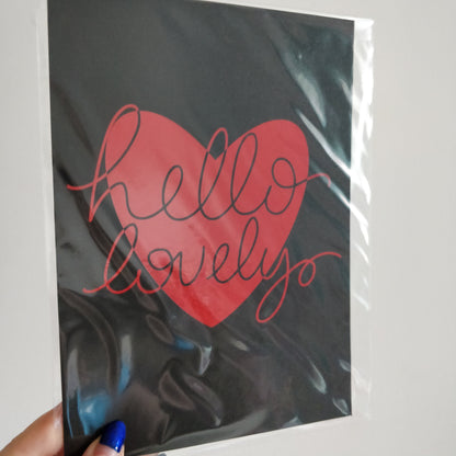 Hello Lovely - A5 Quote Print - Fay Dixon Design