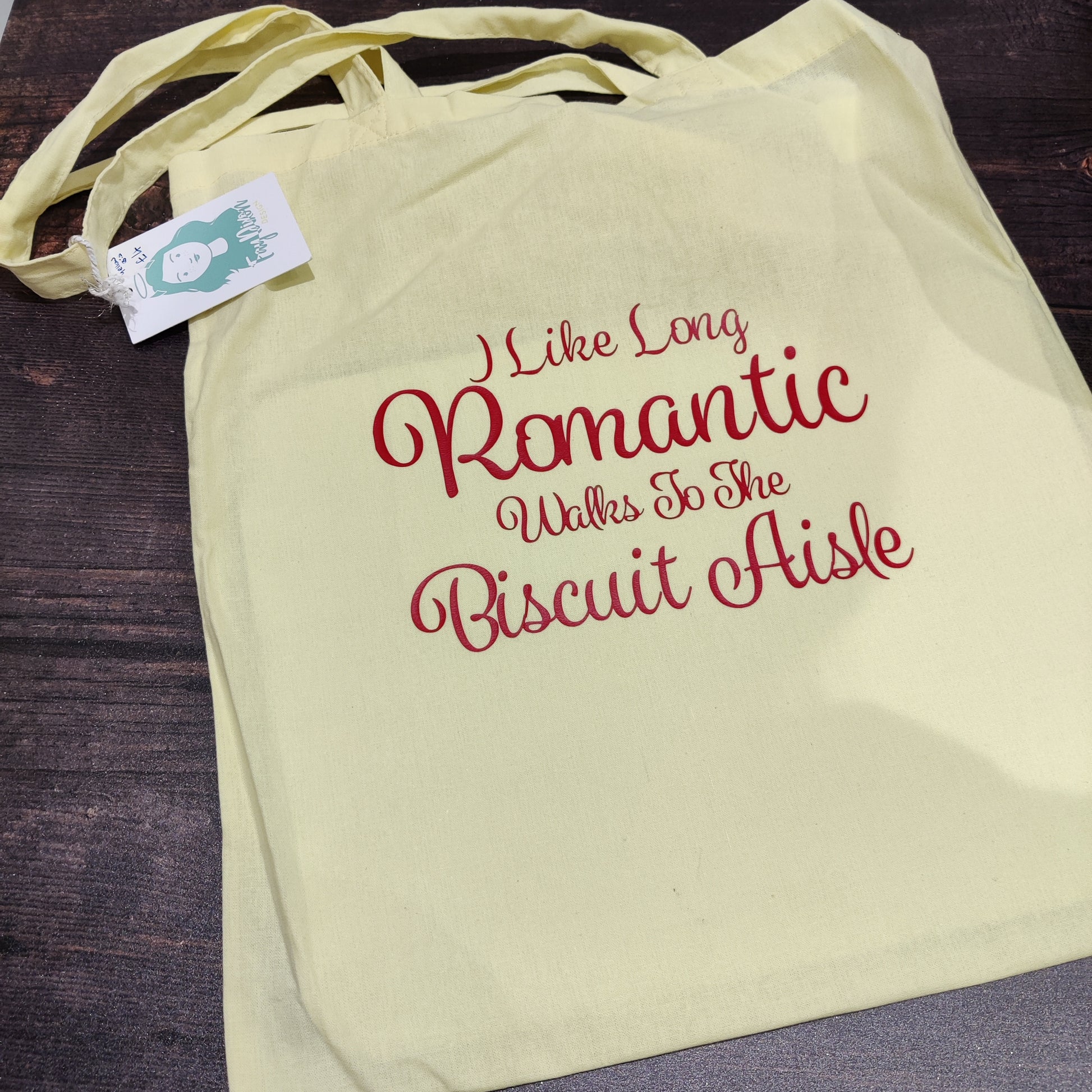 I like Long Romantic walks to the Biscuit Aisle Tote Bag - Fay Dixon Design