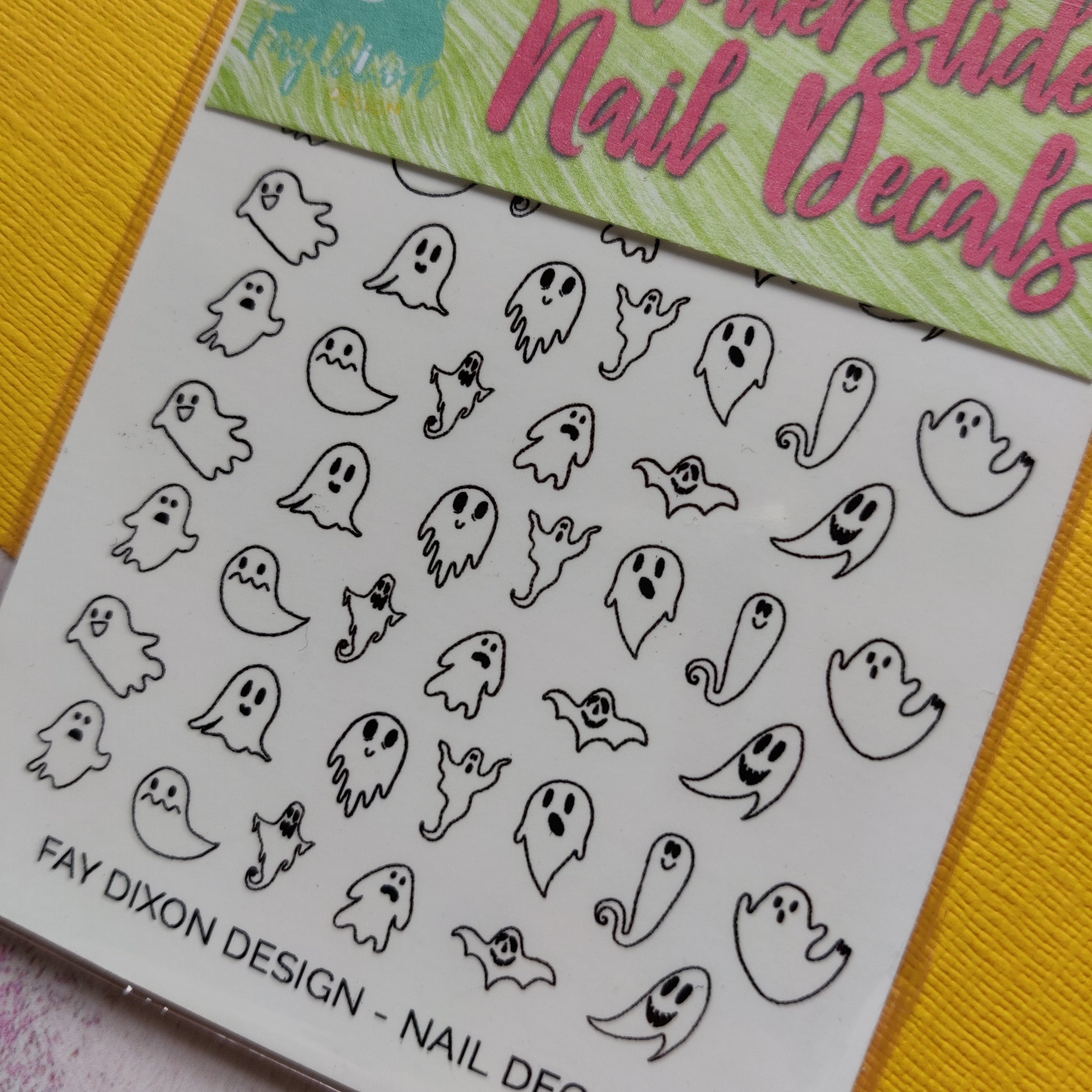 Ghost Waterslide Nail Decals - Fay Dixon Design