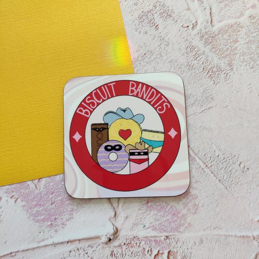 Biscuit Bandits Square Coaster - Fay Dixon Design