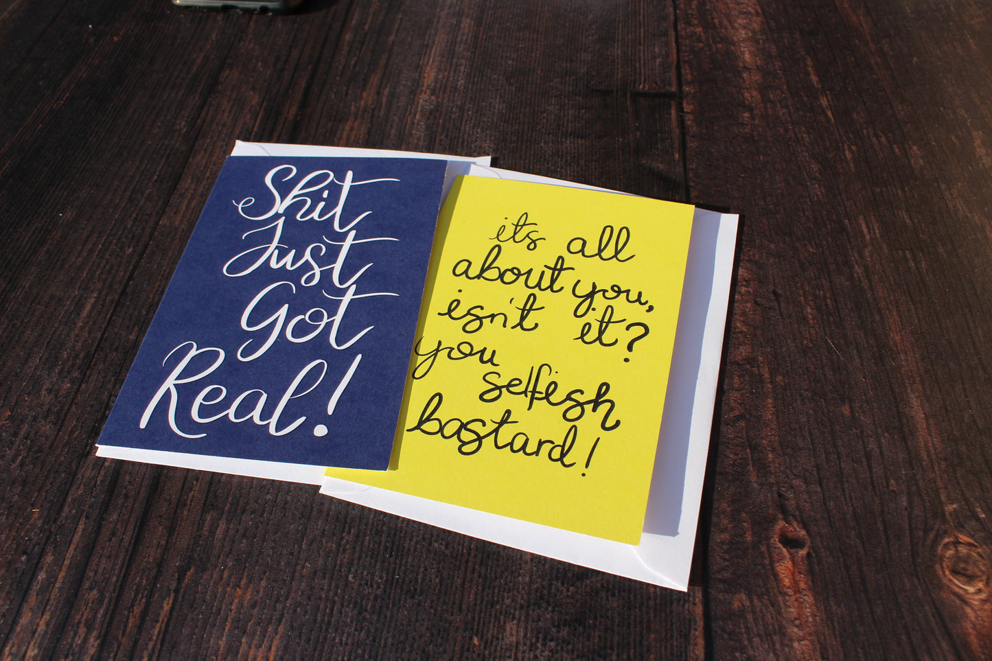 'It's all about you isnt it, you Selfish Bastard' Greeting Card - fay-dixon-design